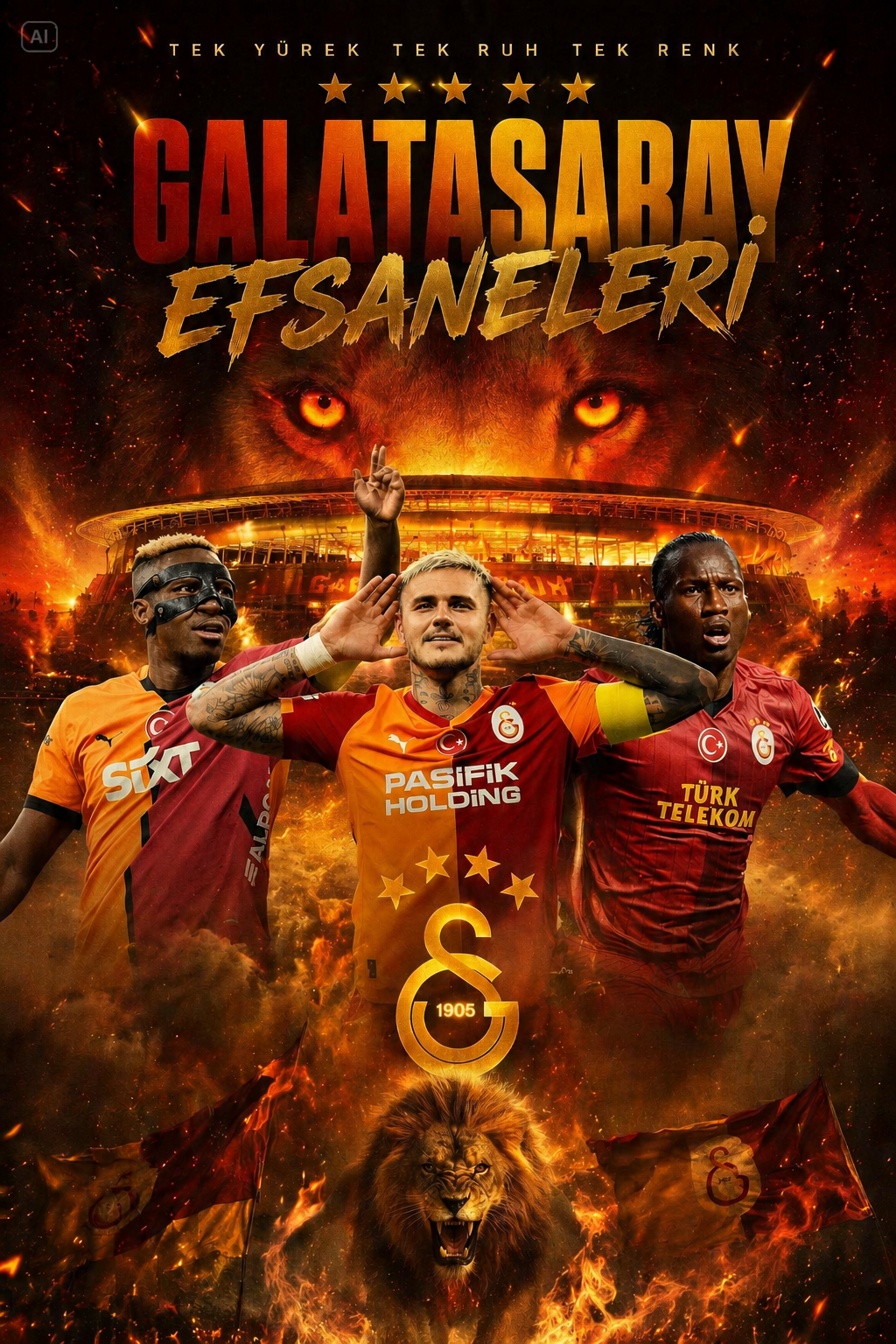Galatasaray Yıldızları - Premium Tablo